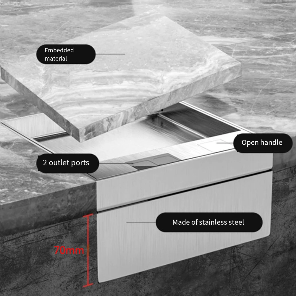 Встроенная розетка со скрытой полосой встроенная настольная напольная из