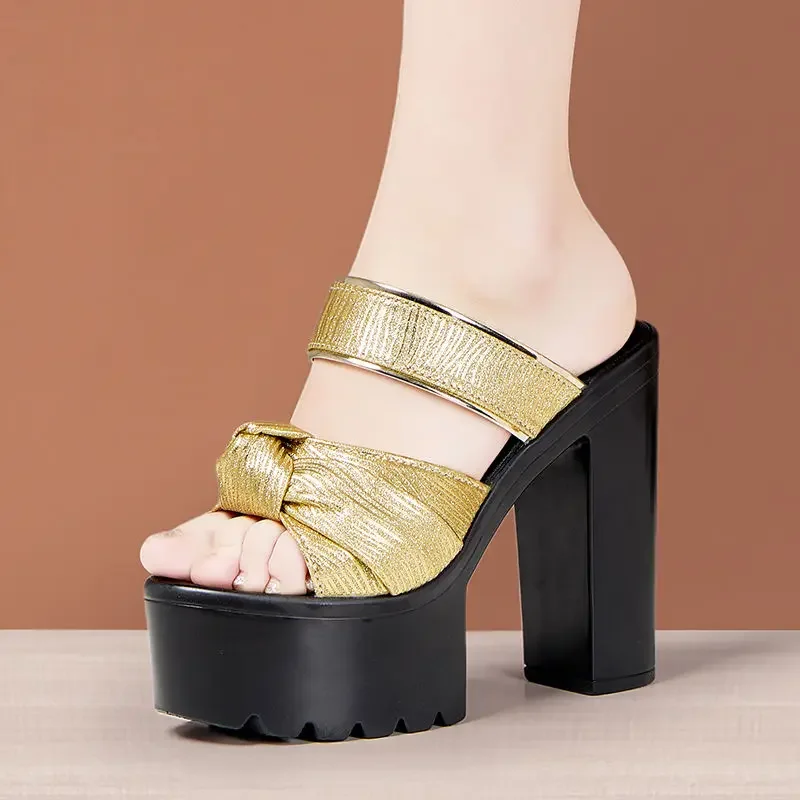 Туфли на массивной платформе с толстой подошвой 14 см маленький размер 32–43 летние