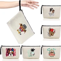 new 2022 cosmetic bag ladies fashion cute puppy printing series wallet travel clutch cosmetic storage portable storage bags