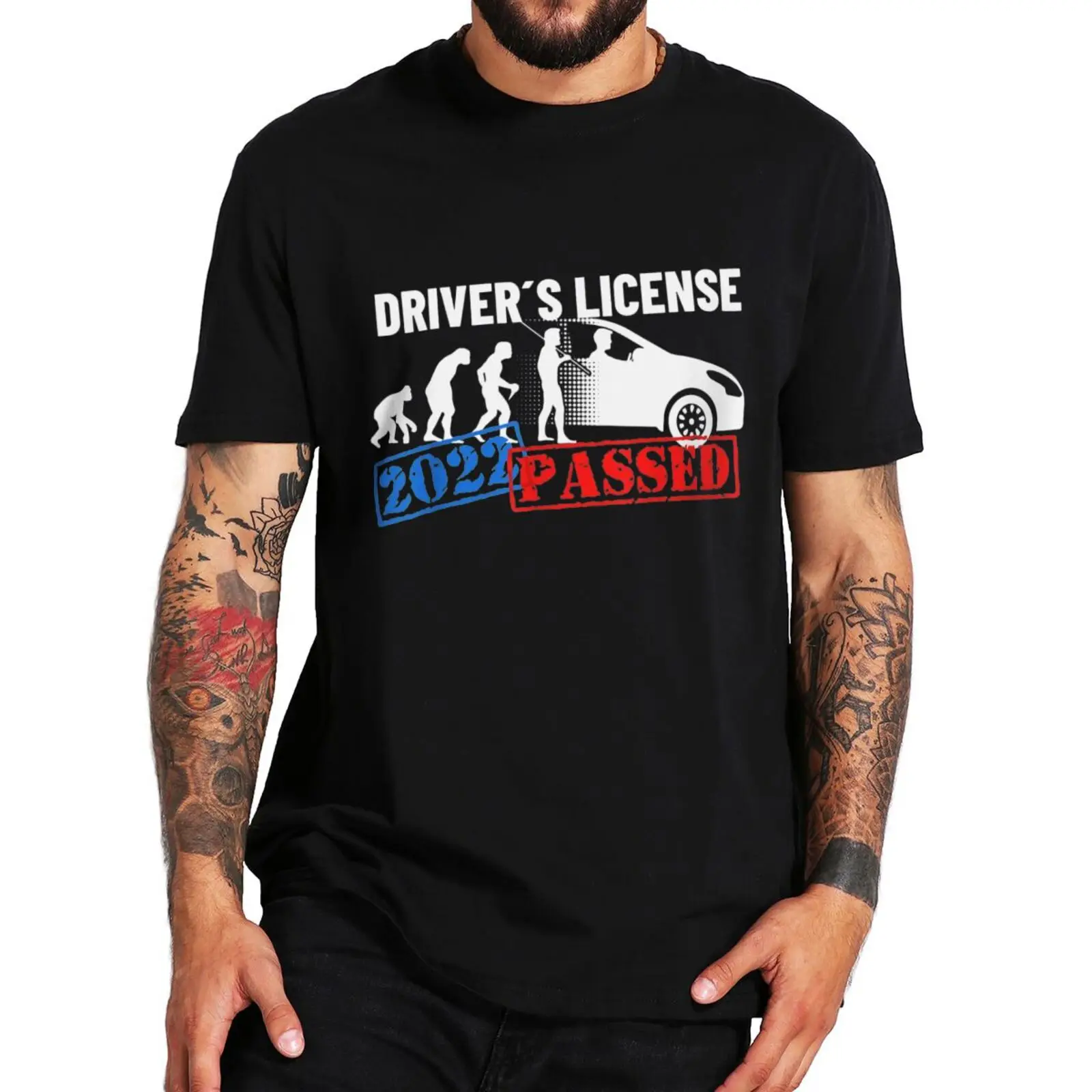 

Driver's License 2022 Passed T-Shirt Funny Driving Lovers Driver Gift Humor Tee Summe Cotton Unisex Casual Oversized T Shirt