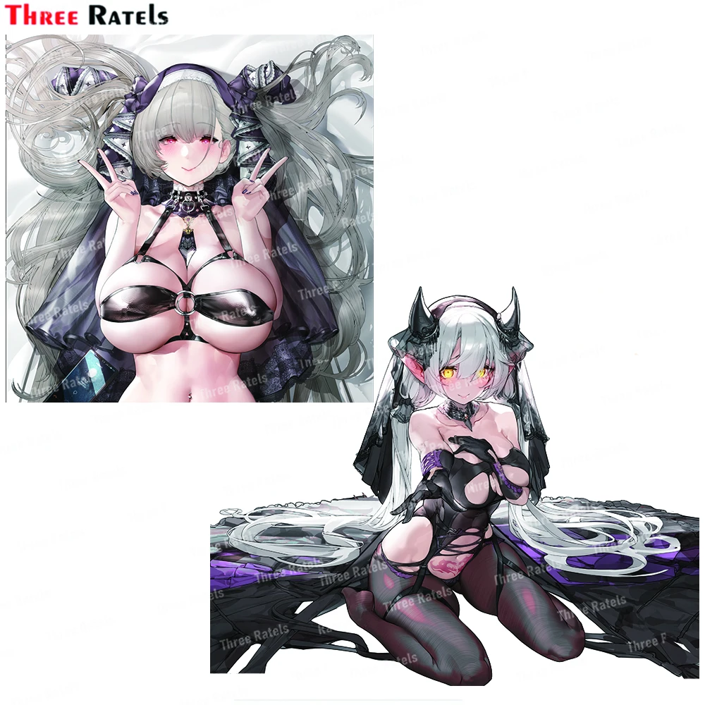 

Наклейки Three Ratels I771 с симфонией дракона и девушек, наклейки для лобового стекла, стикеры, аниме, декоративные наклейки