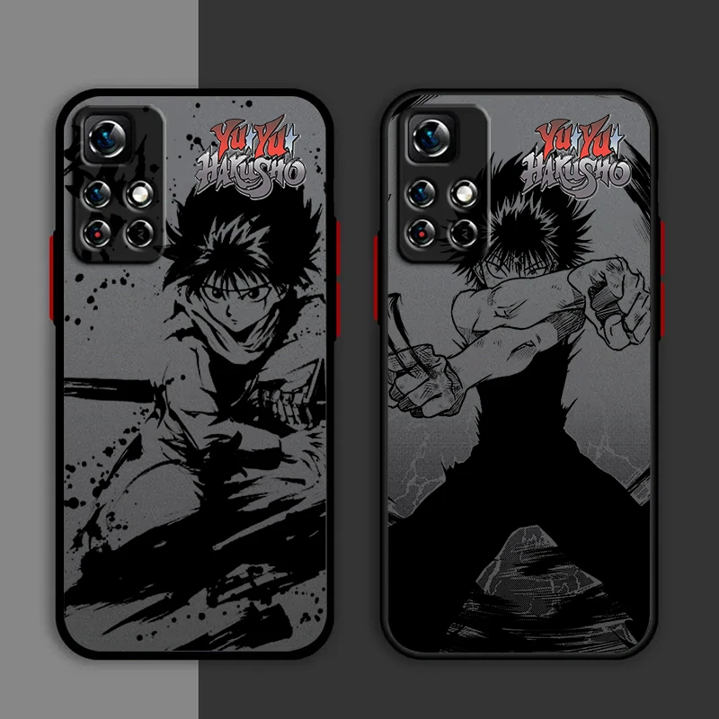 Yu Hakusho Hiei чехол для телефона Redmi Note 13 12 11 10 Pro Plus S T 5G матовый полупрозрачный