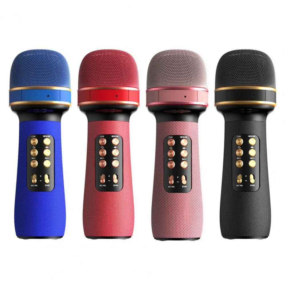 

WS-898 Bluetooth Handheld Microphone Wireless Karaoke Double Speaker Condenser Mic Player Singing for iOS Android Smart TV