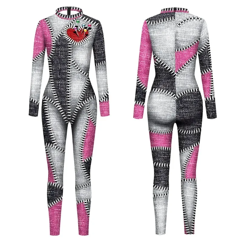 Женский и мужской костюм Teanoon карнавальный на Хэллоуин эластичный зентай из