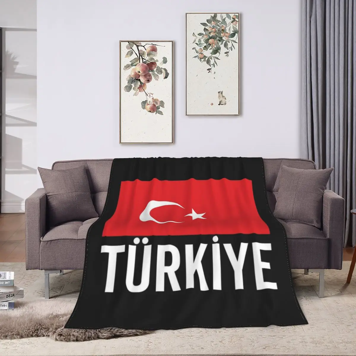 Флаг Турции Кантри Турецкий флаг Ультрамягкое микрофлисовое одеяло