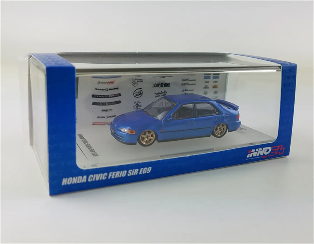 

INNO 1/64 For HONDA CIVIC FERIO SiR EG9 Metal Diecast Model Car Kids Boys Girls Toys Gifts Blue Display Collection Ornaments