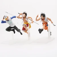 2022 one piece new doll toy ace sabo running brother monkey d luffy portgas collection model desktop decoration doll gift