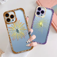 fireworks clear phone case for iphone 13 pro max 12 11 x xs xr 7 8 plus 7 8 se2020 fashion transparent soft shockproof cover