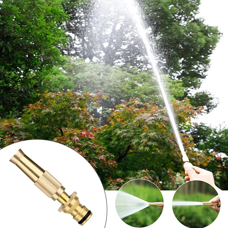 

High Pressure Spray Nozzle Washing Machine Nozzle Water Spray Gun Hose Pipe Metal Brass Car Lawn Garden Bathroom Supplies