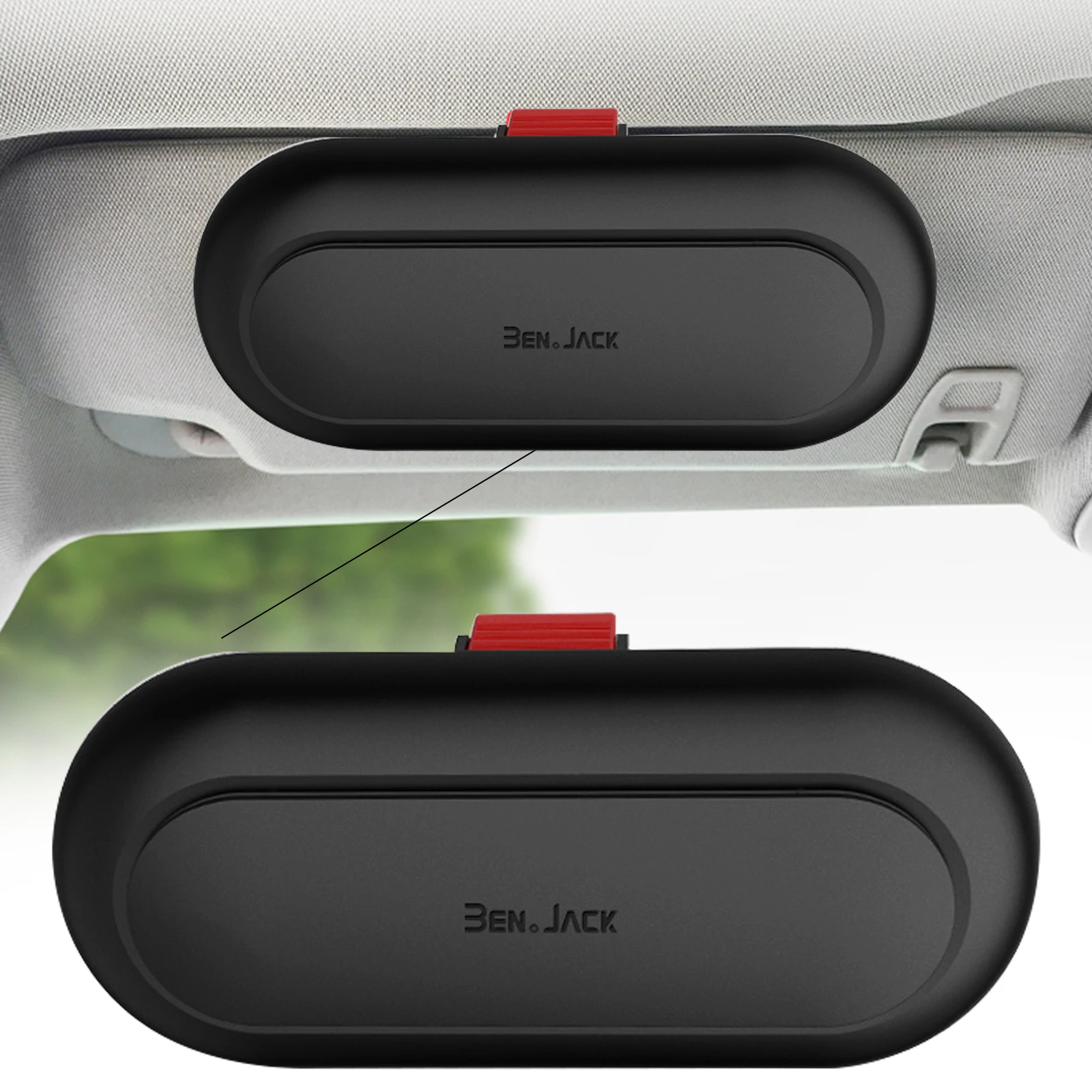 

Fashion Car Glasses Case Sunglasses Frame Multi-function Car Interior Sun Visor Storage Card Holder With Snap Clip Design