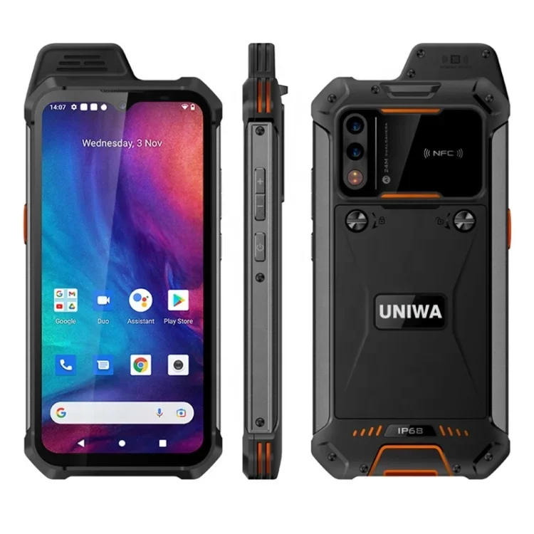 UNIWA W888 6 3-дюймовый большой экран 4G LTE Zello PTT Walkie Talkie Смартфон 4 ГБ ОЗУ 64 ПЗУ POC Радио IP68
