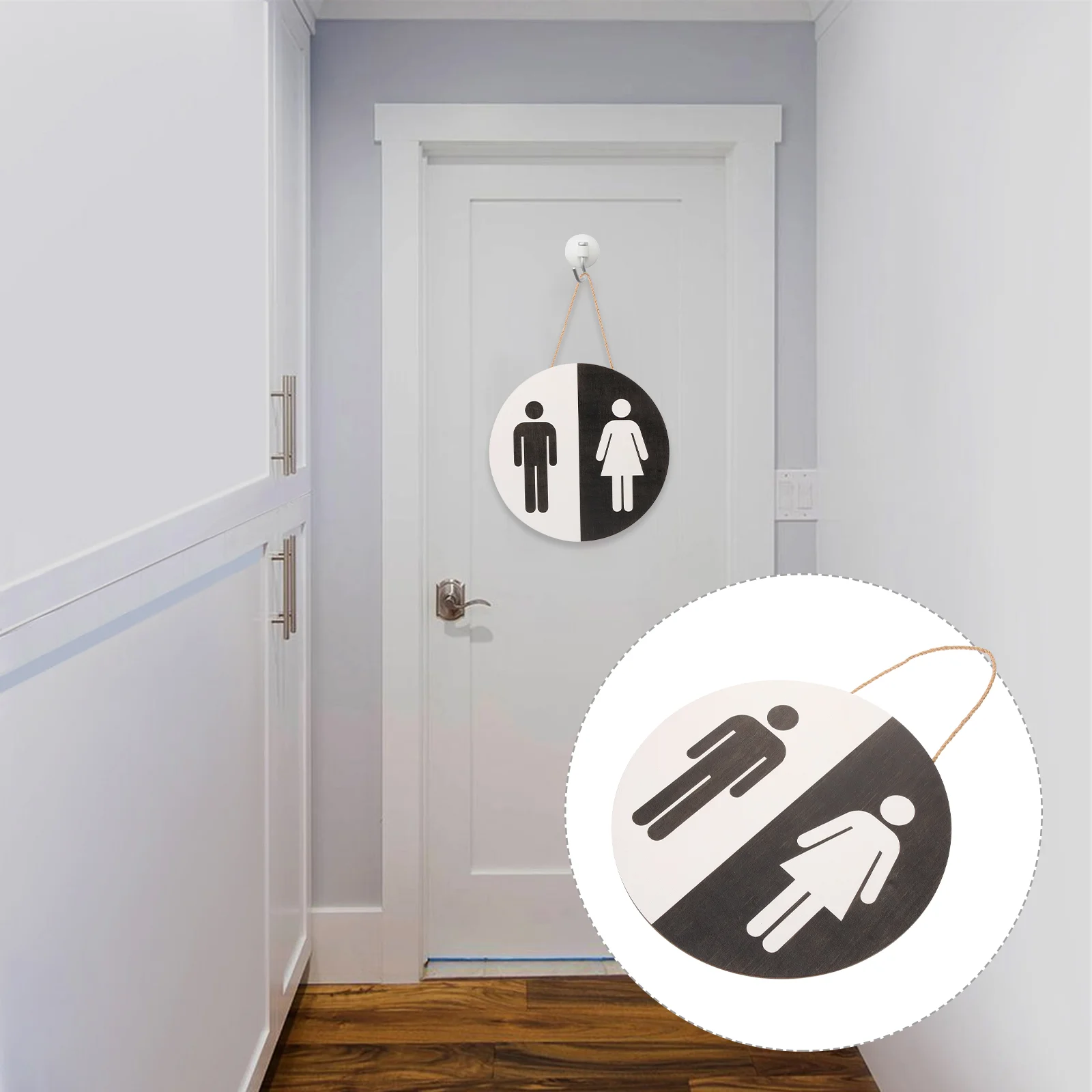 

Wooden Toilet Sign Toilet Door Sign Toilet Wooden Hanging Plaque Restroom Sign