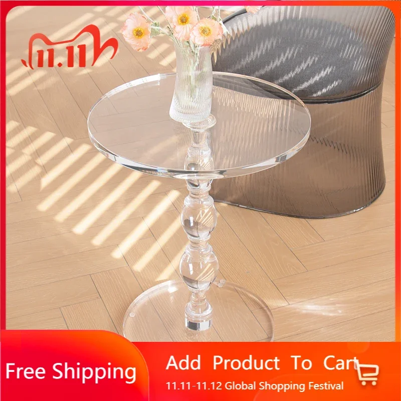 

Transparent Acrylic Coffee Tables Living Room Round Floor Design Coffee Tables Funky Nordic Mesas Auxiliares Homes Decor