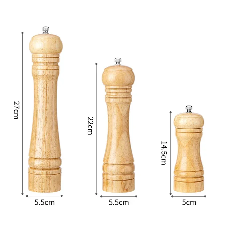 5/8/10 дюймов мельницы для соли и перца из цельного дерева мельница специй зерна с