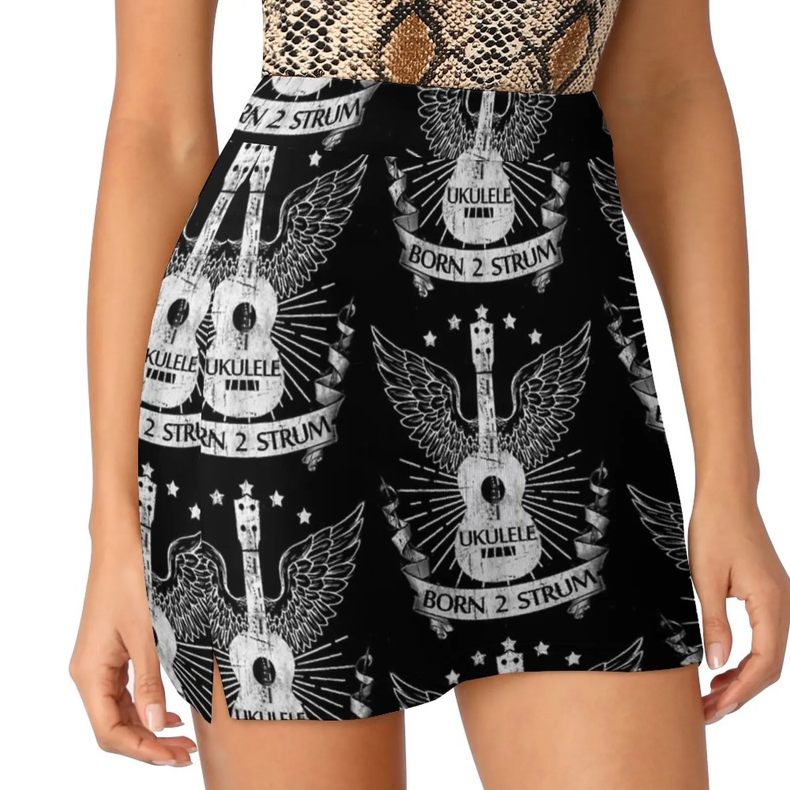Женская юбка Ukulele Rock-Born To Strum со скрытыми карманами теннисная юбки для гольфа