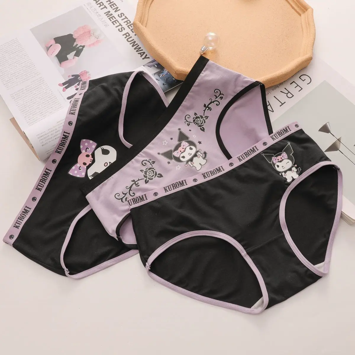 

Kuromi Cinnamorol Sanrio Kawaii Мультяшные Модальные трусы бесшовное нижнее белье с принтом удобное дышащее нижнее белье
