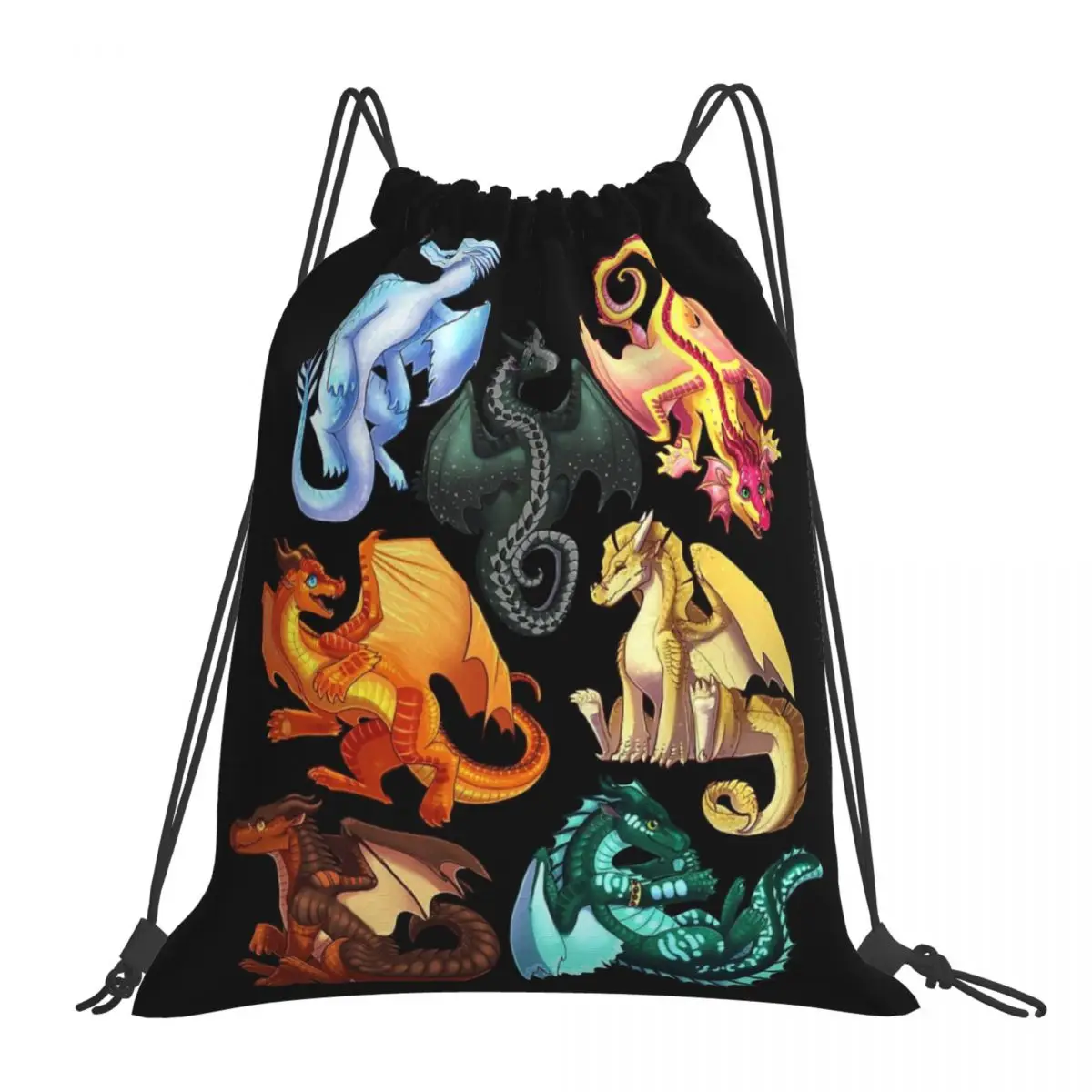 

Wings Of Fire - Jade Winglet Dragonets Moonwatcher Backpack Portable Drawstring Bag Drawstring Bundle Pocket Sports Bag Book Bag