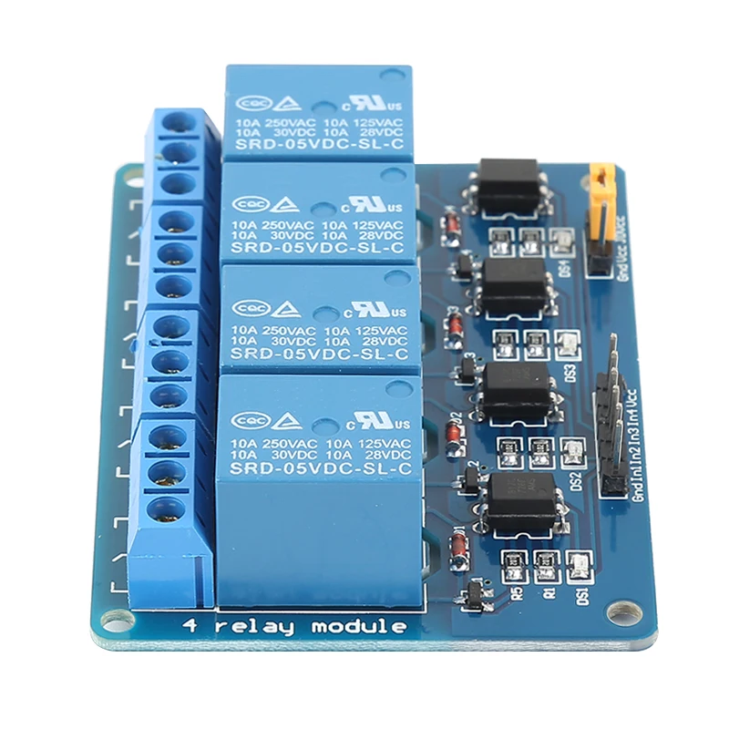 

5V Relay Module 4-Channel Relay Chips Optocoupler LED Board 4 Gang 5V MCU Control Relay Module For Arduino PIC ARM AVR Modules