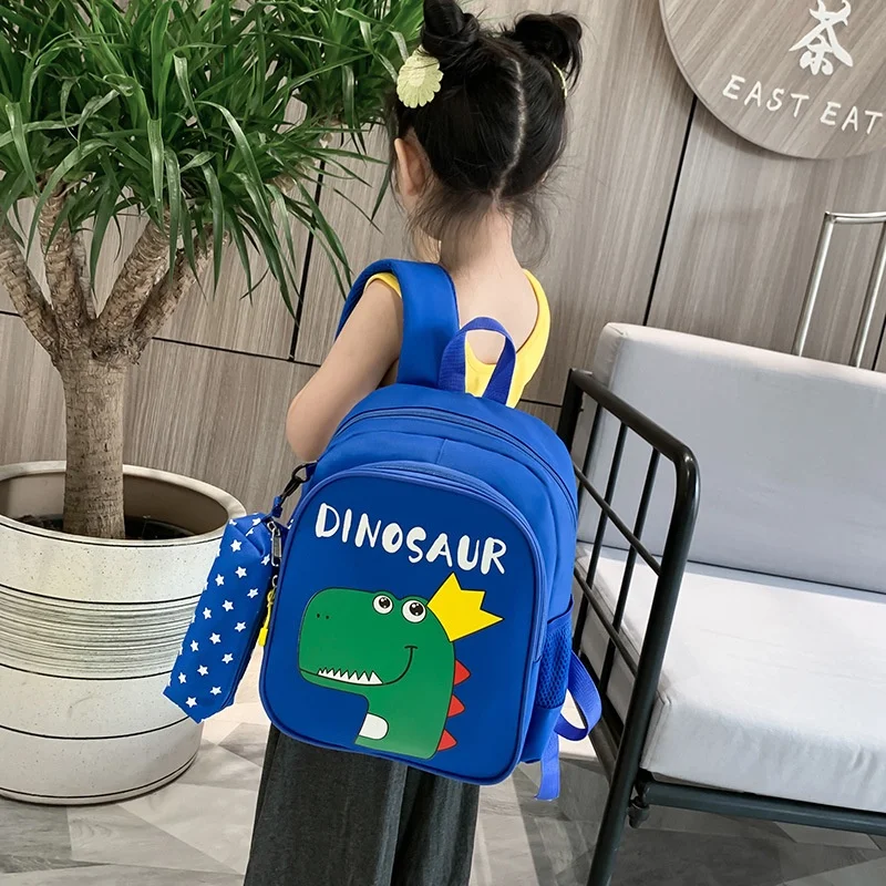 Girls Princess Unicorn Rabbit Boys Dinosaur Cartoon Schoolbags New Children Cute Fashion Kindergarten Backpacks with Pen Bag Hot