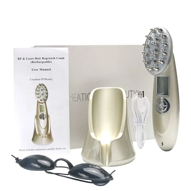 

EMS Massager Laser Haar Wachstum Kamm Licht Anti Haarausfall RF Infrarot Therapie Haarpflege Kopfhaut Laser Hair Regrowth Comb