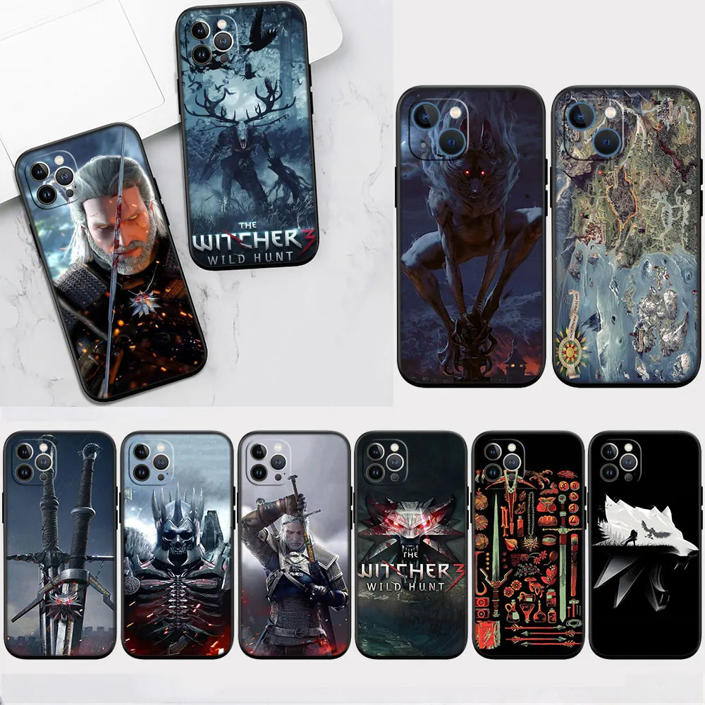 XH50 W-Witchers Soft Silicone Case for iPhone X XS XR Pro Max 8 7 6 6s Plus SE