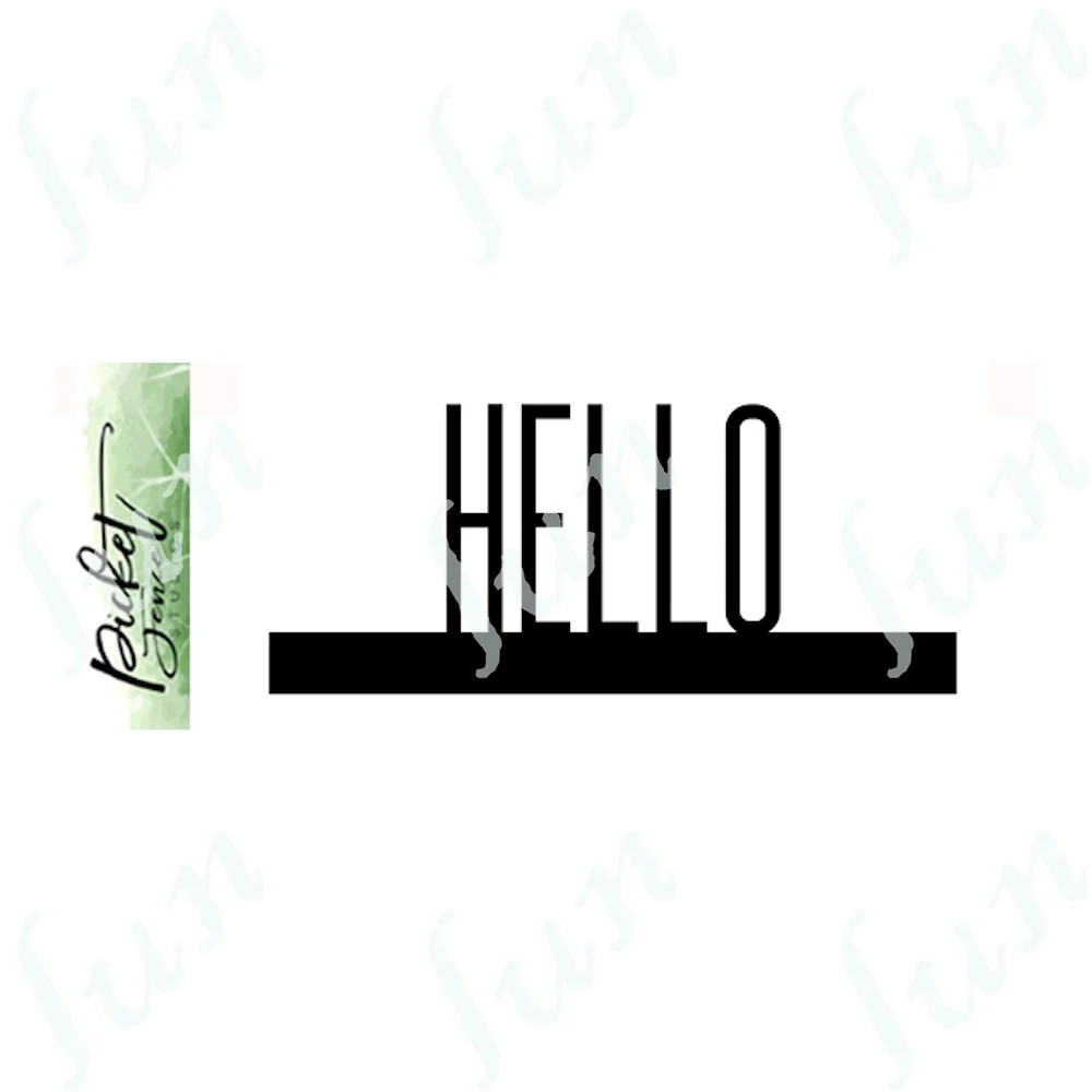 

2022 New Hot Sell Taller Hello Word Topper Metal Cut Dies Diy Paper Craft Mould Painting Scrapbook Coloring Decoration Embossing