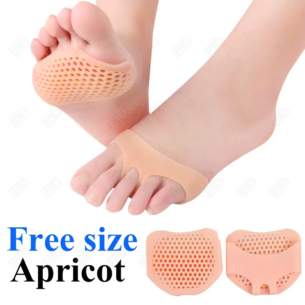 Silicone Gel Half Insoles for Metatarsal Forefoot Pain Relief Shoe Pads Ball of Foot Cushions For Hallux Valgus Corrector Socks images - 6