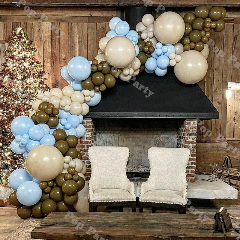 

118 шт., набор голубых воздушных шаров