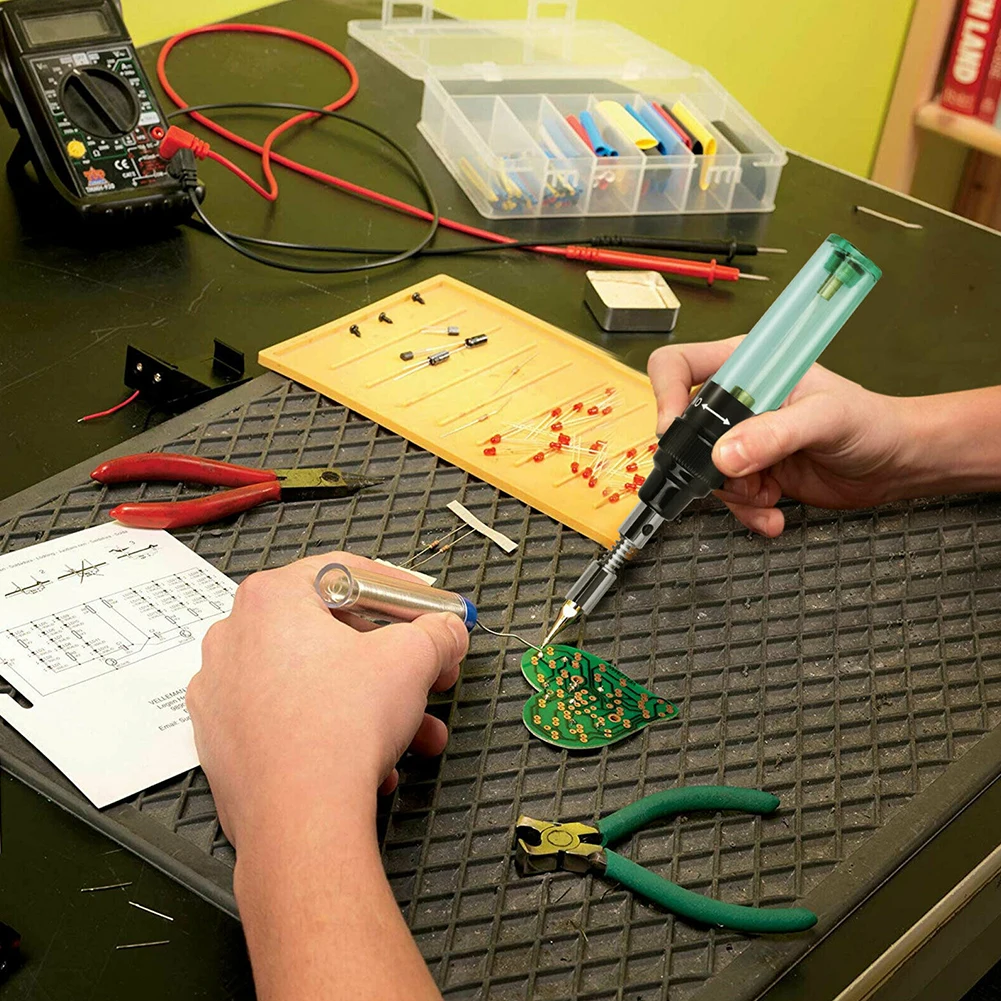 

14 In 1 Butane Gas Soldering Iron Cordless Welding Torch Pen Tool Accessory Kit Electrical Appliances Motor Control