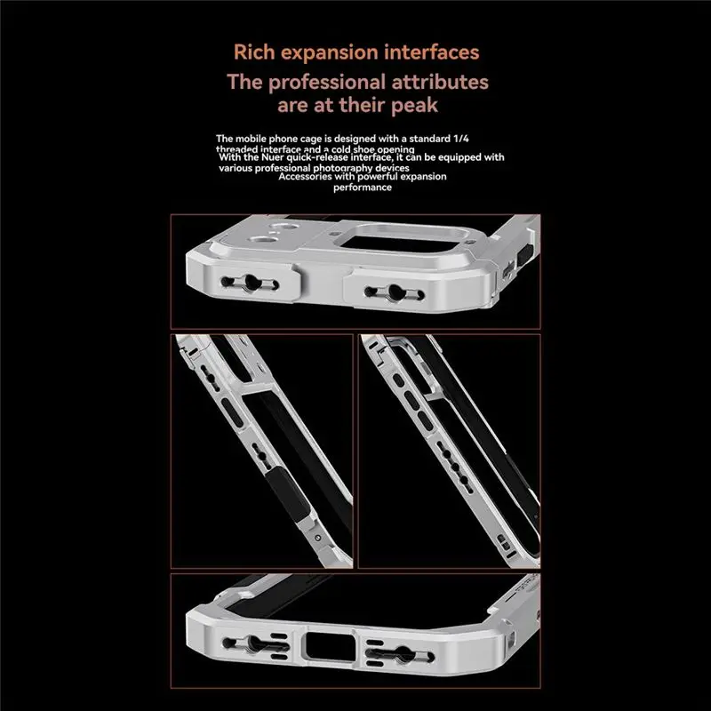 Фото ABFN-Quick Release Video Rig Metal Cage Phone Stabilizer Expansion Accessories Pro Max №4
