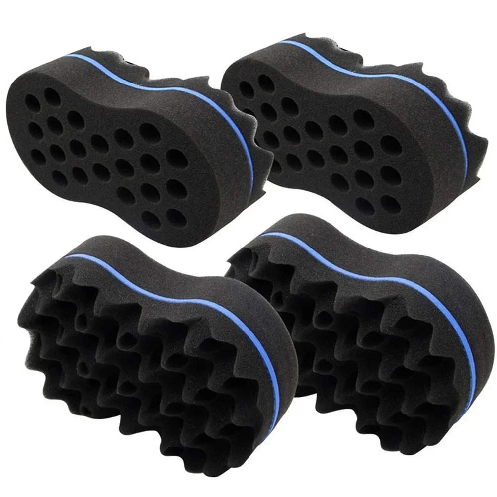 

1pc Curly Hair Styling Sponge Brush Double Sided Sponge Brushes Multi-holes Side Braid Twist Hair Curl Wave hair brush for Afico