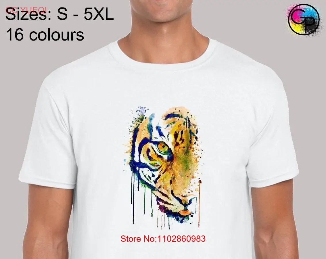 Мужская футболка NoEnName_Null с капающим тигром из хлопка