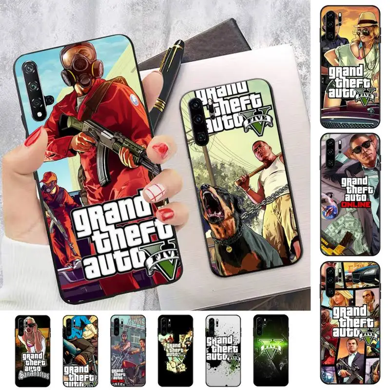 

Rockstar gta 5 Grand Phone Case for Huawei P30 40 20 10 8 9 lite pro plus Psmart2019