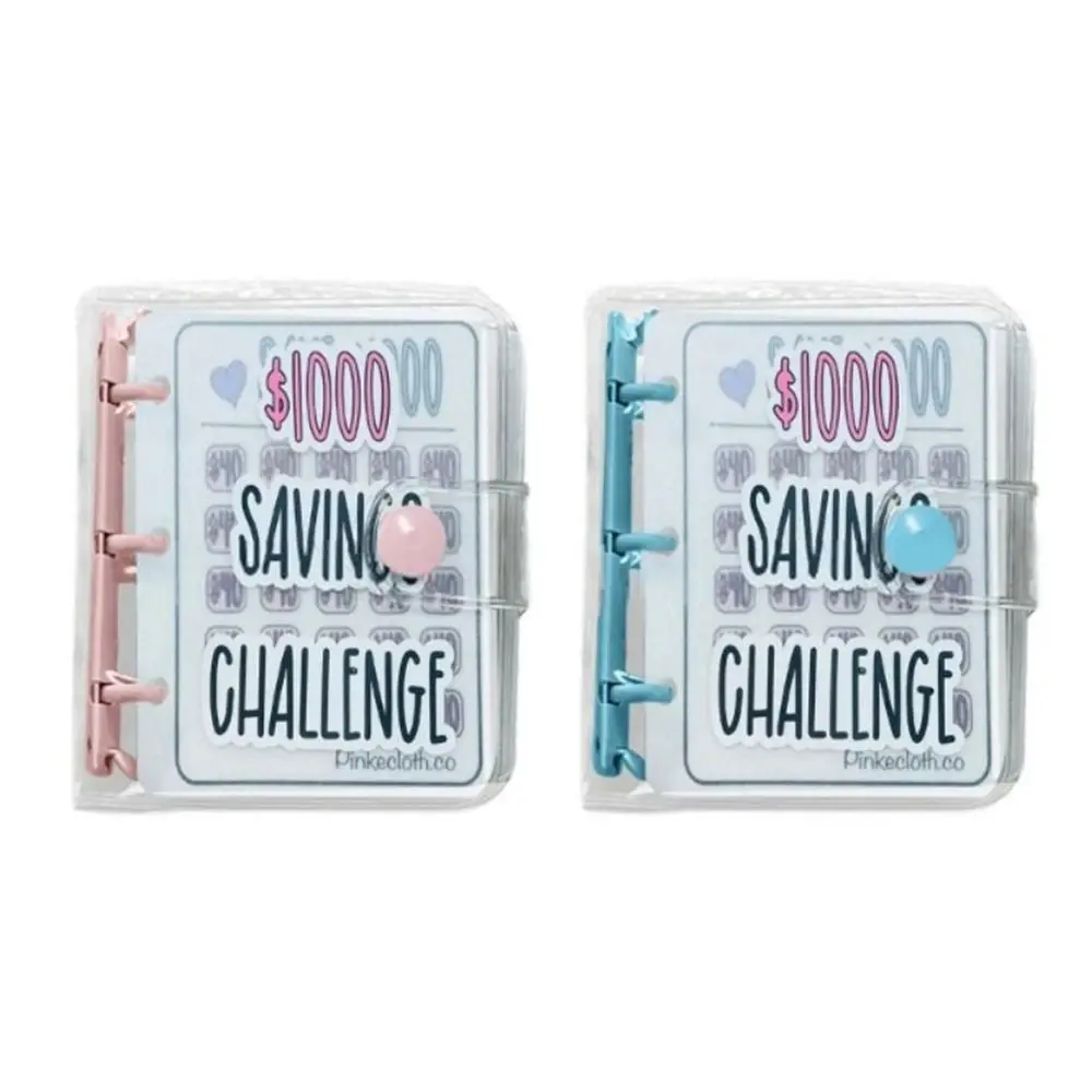 

Waterproof $1000 Money Savings Challenge Binder PVC Mini Budget Binder Envelope Savings Challenges Book Clear Portable