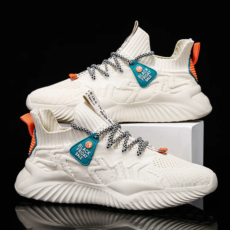 

Spring flying woven sneakers 2022 new shoes men's casual shoes Korean fashion running shoes men's shoes