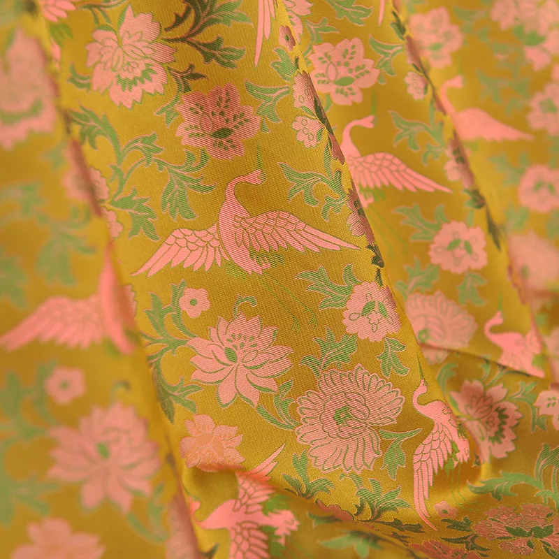 

150cm Width Mandarin Duck Pure Silk Song Brocade High-End Cheongsam Silk Cloth