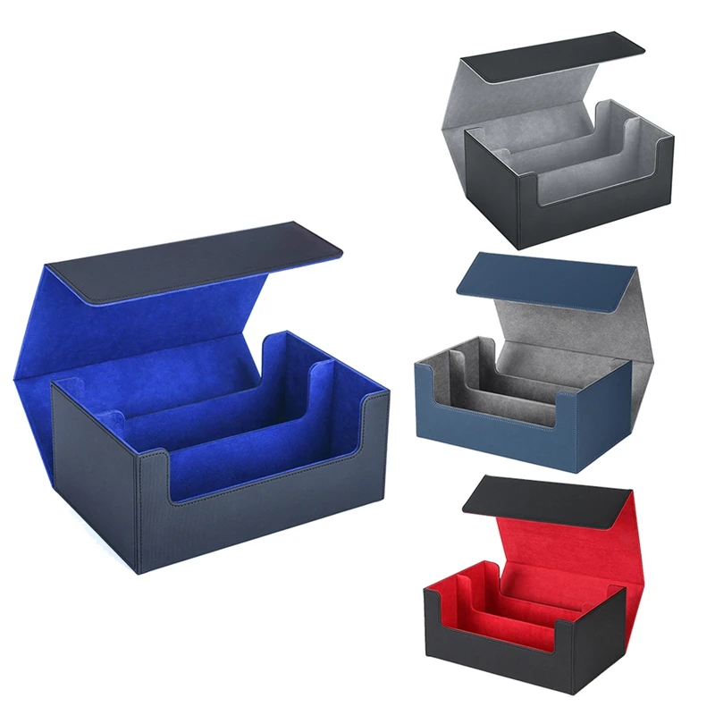 

Multifunction Card Box Portable Card Case Organizer Storage Box Top Side-Loading Deck Case Game Cards Hobbies
