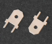 yyt 100pcs 4 86 3mm plug in pcb circuit board welding terminal 0 8mm thick cold press terminal two pin lug