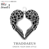 pendant wings heart2019 brand new fashion jewelry europe bijoux trendy accessories 925 sterling silver gift for woman men