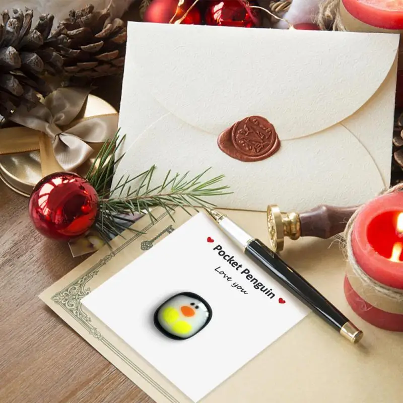 

2023 Little Pocket Penguin Figurine A Little Pocket Quality Craftsmanship Penguin Ornament Greeting Card Miniature Cute Gift