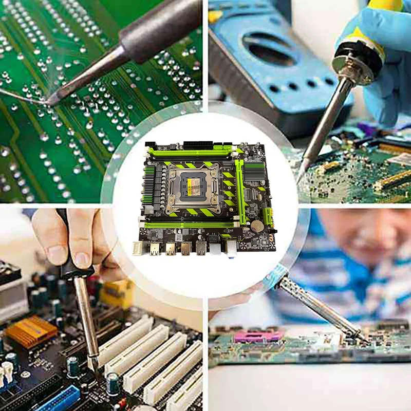 Материнская плата X79 X79G с кабелем коммутатора и SATA LGA 2011 M.2 DDR3 RECC RAM 8 USB SATA3.0 для