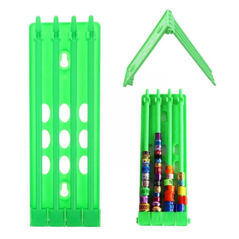 

1pc Pigeon Foot Holder 4 Rows Large Space Multicolor Foot Bird Hanging Stand Rack Accessories U7P2