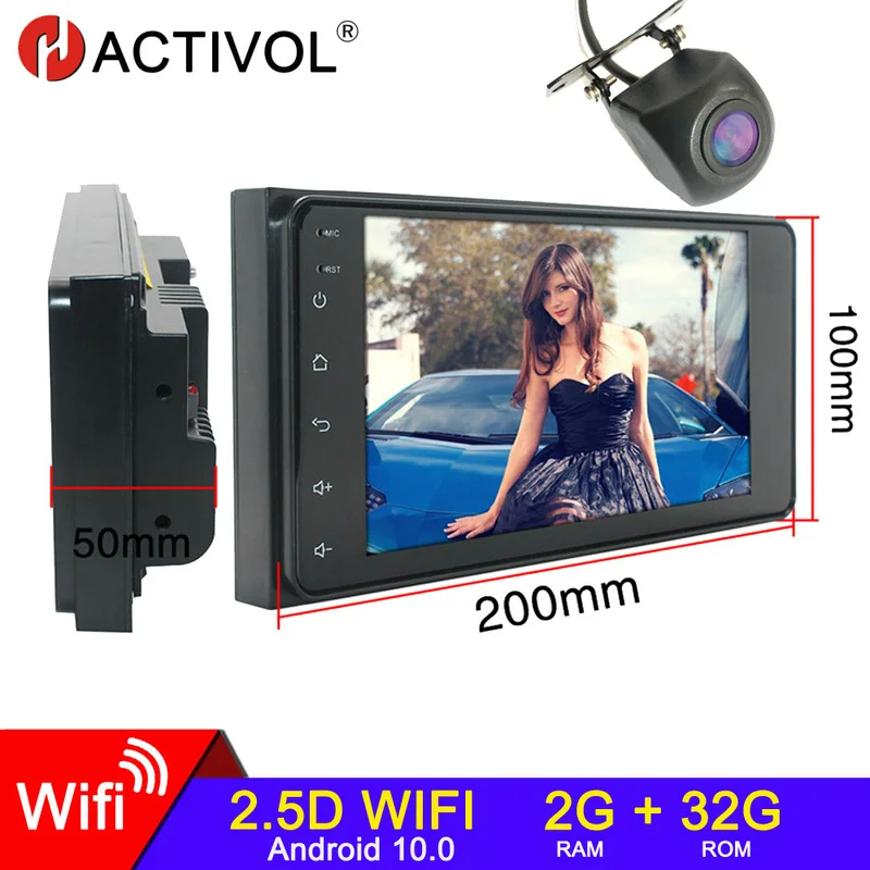 Автомобильный мультимедийный плеер универсальная стерео-магнитола на Android 10 с gps