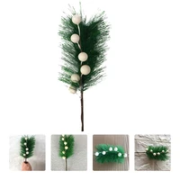 10pcs berry stems pine branches white holly spray wreath picks for winter decor holiday crafts xmas decorative pick