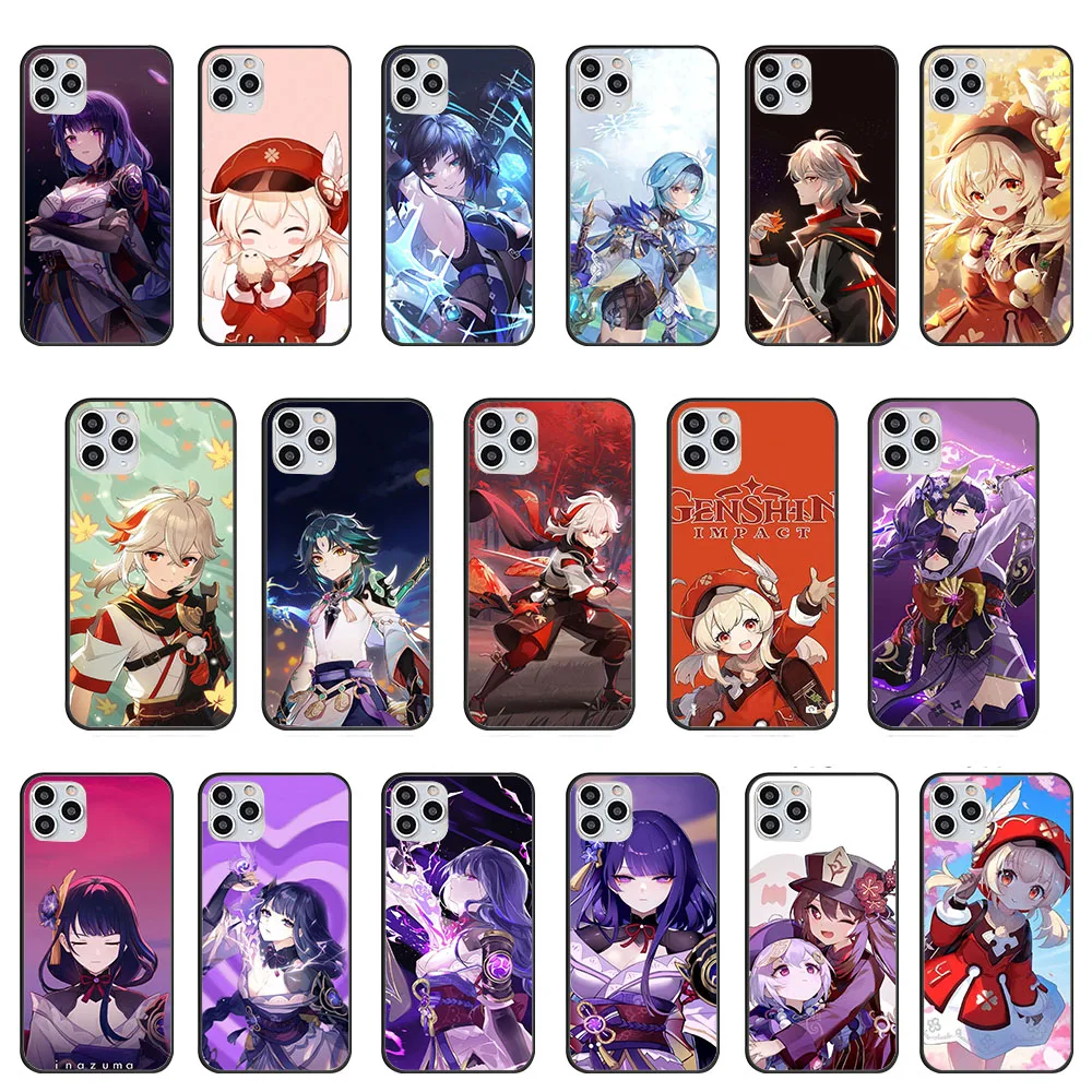 

LK-13 Genshin силиконовый чехол для Xiaomi Poco 12 S2 X3 NFC F3 F2 Pocophone F1 GT M3 M2 C3 9T 11 11T Pro