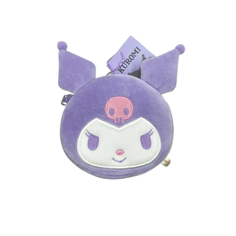 Sanrio Coin Purse Kawaii Cinnamoroll Melody Kuromi Plush Bag Anime Handbags Cartoon Plush Storage Coin Purse Cute Bag For Girl images - 6