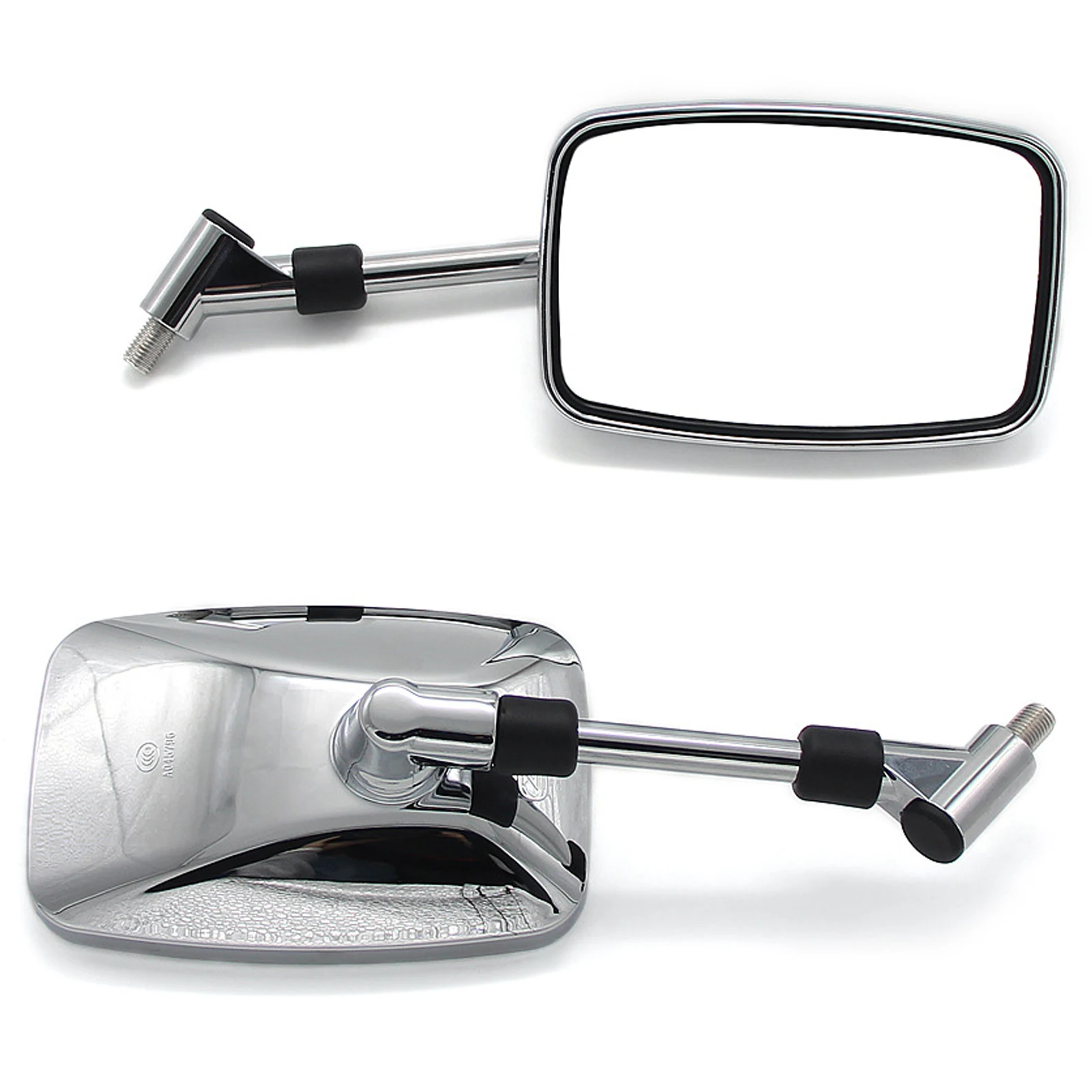 

1 Pair 10mm Universal Motorcycle Rearview Mirror Handle Bar Side Mirrors for Harley Honda Suzuki Yamaha Kawasaki Chopper