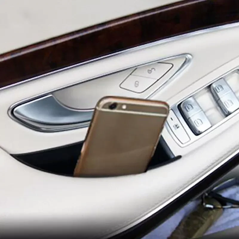 

Car Door Storage Slot Cushion Organizer Box Accessories For Mercedes Benz S Class W222 S320 S400 S500 2014 2015 2016 2017
