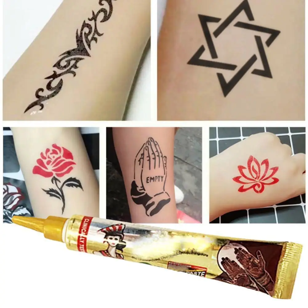 

25g Black Indian Henna Tattoo Paste Cone Body Paint Paint Henna Sticker Temporary Tattoo Mehndi Body Art Body Mehndi I6p8