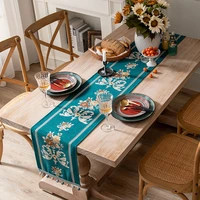 chinese style table runner european retro chenille beads fashion hotel centerpiece for tablecloth decoration cabinet cover towel